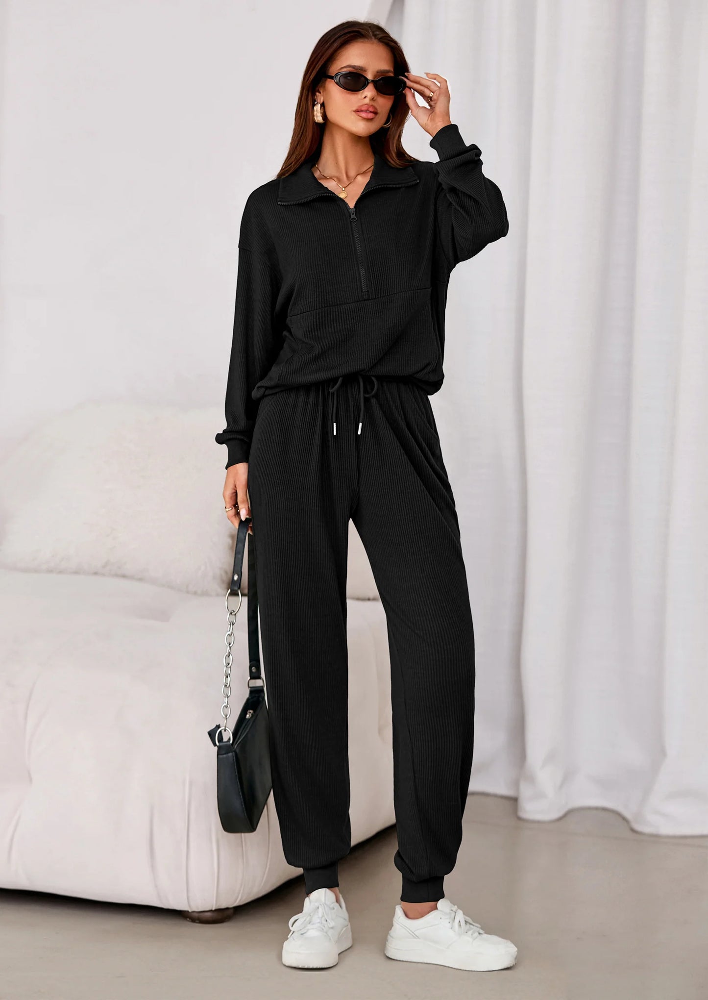 Vera- Conjunto Lounge de 2 piezas con sudadera zip y jogger